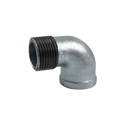 6" Male x Female BSP Threaded Galvanised Malleable Elbow 8mm 1/4" - 150mm 