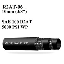 CUSTOMISED HYDRAULIC HOSE ASSEMBLY - R2AT-06 (3/8") BSP - JIC COMBINATIONS