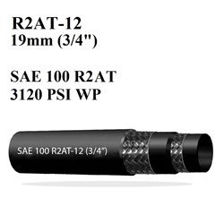 CUSTOMISED HYDRAULIC HOSE ASSEMBLY - R2AT-12 (3/4") BSP - JIC COMBINATIONS