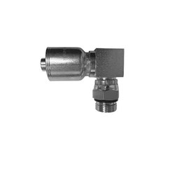 HYDRAULIC HOSE CRIMP COUPLING - Compact 90 Elbow x UNO Male Swivel