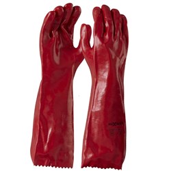 MAXISAFE - RED PVC GAUNTLET GLOVE - 45 CM