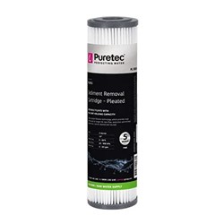 PURETEC - CARTRIDGE PLEATED STANDARD DIA 2.5", 10 INCH, 5 UM