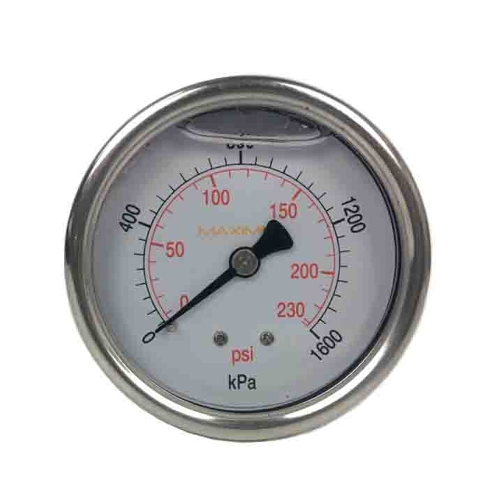 63mm Hydraulic Pressure Gauge BACK ENTRY 0-9000 PSI 600 Bar Stainless GC63600/04 