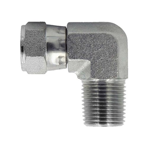 HYDRAULIC ELBOW 90 - BSPP Female Swivel x BSPT Male