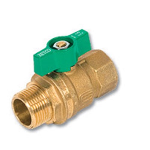 DR BRASS BALL VALVE - AGA & WATERMARK x T Handle, BSP Male x Female