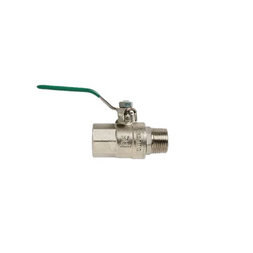 DR BRASS BALL VALVE - AGA & WATERMARK, Stainless steel handle, BSP Male x Female