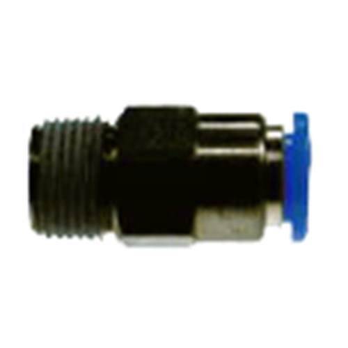 BRASS NICKLE PLATED PUSH-IN TUBE CHECK VALVE - Metric x BSPT male thread