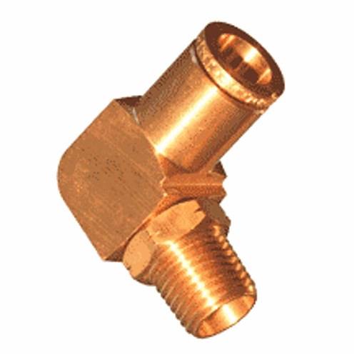 BRASS PUSH-IN TUBE 90 ELBOW x DOT - Imperial to SAE J844 x NPT male thread Swivel