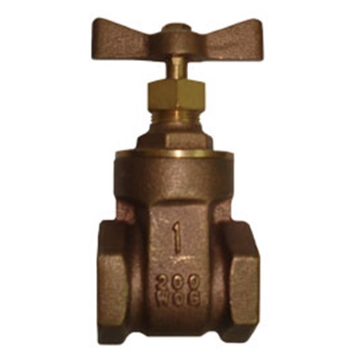 BRONZE GATE VALVE - T Handle x WATERMARK, BSP Female