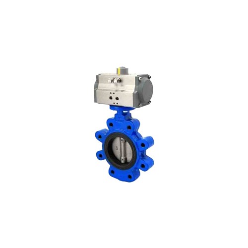 CAST IRON BUTTERFLY VALVE - LUGGED x Pneumatic Actuated - Double Acting