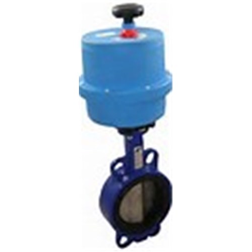 CAST IRON BUTTERFLY VALVE - WAFER x Electric Actuated - 24 VAC