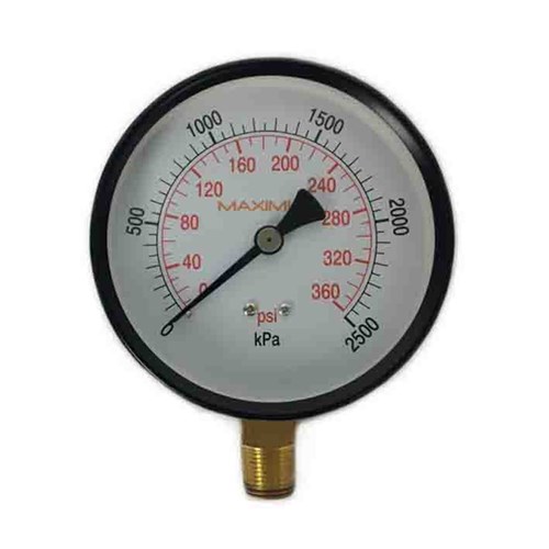 DRY COMPOUND GAUGE - 100 mm Bottom Entry x BSP 3/8 Calibrated: Kpa & PSI