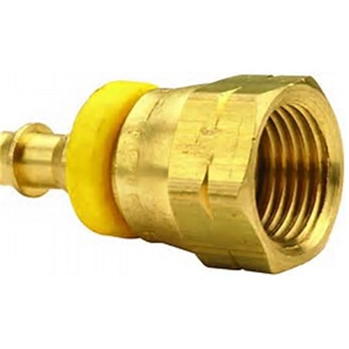 PUSH-ON BARBED HOSE FITTING - JIC Female Swivel