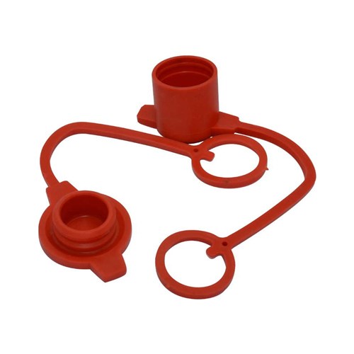 HYDRAULIC COUPLER PVC DUST PLUG - Red