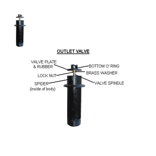 IRRIGATION HYDRANT OUTLET VALVE SPINDLE & HEAD - DIAMOND Y compatible