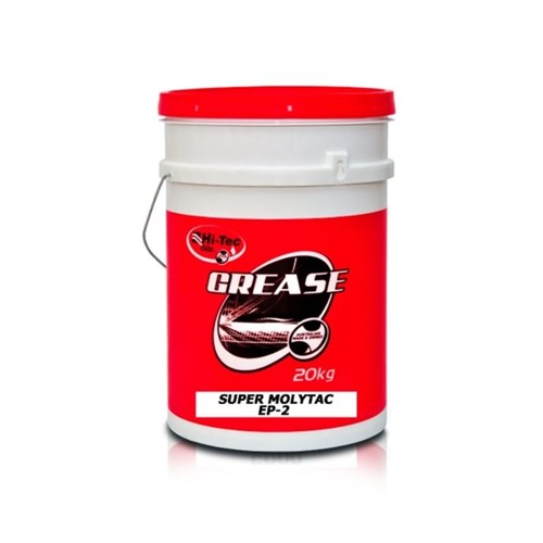 HI-TEC OILS SUPER MOLYTAC EP -2 multi-purpose MOLYBDENUM GREASE - 20KGS High temperature extreme pressure tacky lithium complex multipurpose grease with molybdenum disulphide for automotive and industrial applications.