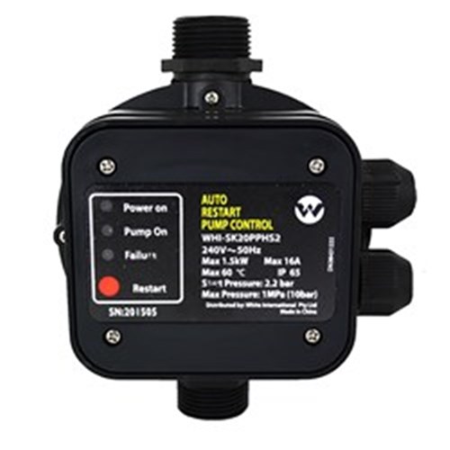 PUMP CONTROLLER - Auto restart, start pressure 32 psi , IEC plug & play