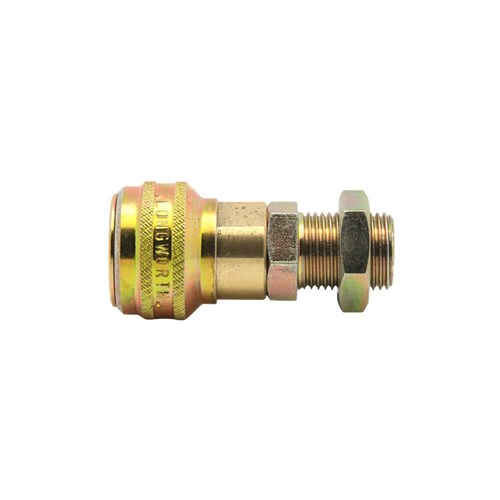 STEEL PLATED AIRBRAKE COUPLER BODY - Non-sealing Bulkhead BSPP male