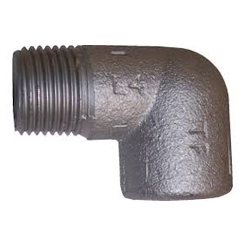 GALVANISED STEEL 90 STREET ELBOW - BSPT male x BSP female