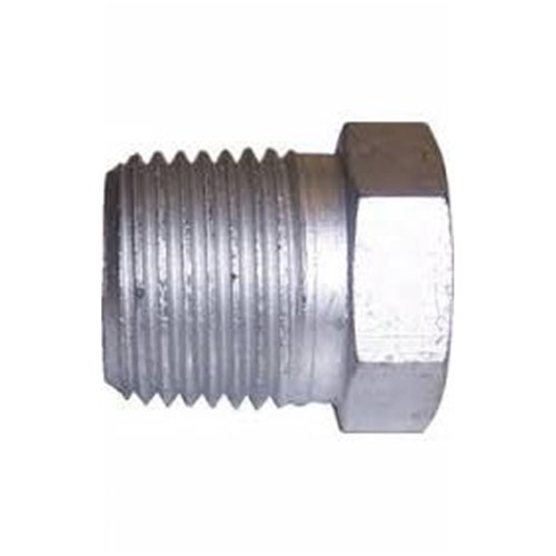 GALVANISED STEEL HEXAGON HEAD PLUG - BSPT male