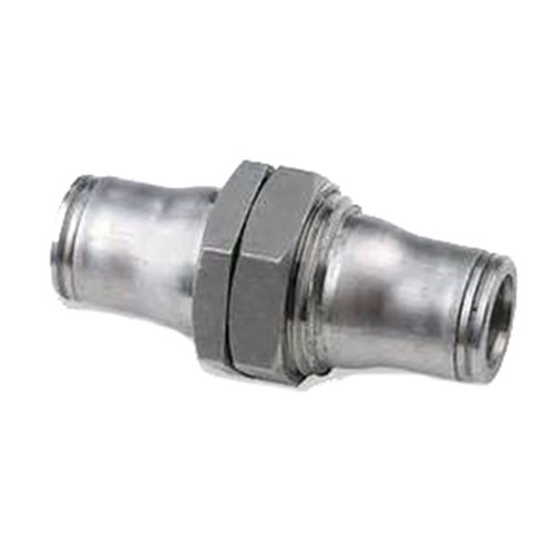 316 STAINLESS STEEL PUSH-IN TUBE UNION BULKHEAD - Metric