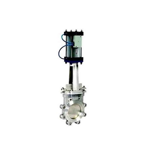 STAINLESS STEEL 316 KNIFEGATE VALVE x Pneumatic Actuated - Double Acting, Table E Flange
